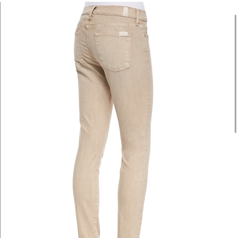 7FAMK 7 For All Mankind The Ankle Skinny Tan Jeans Size 32